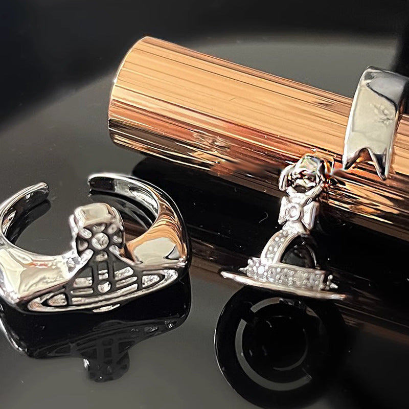 Saturn Three-dimensional Cold Wind Niche Personality Rings