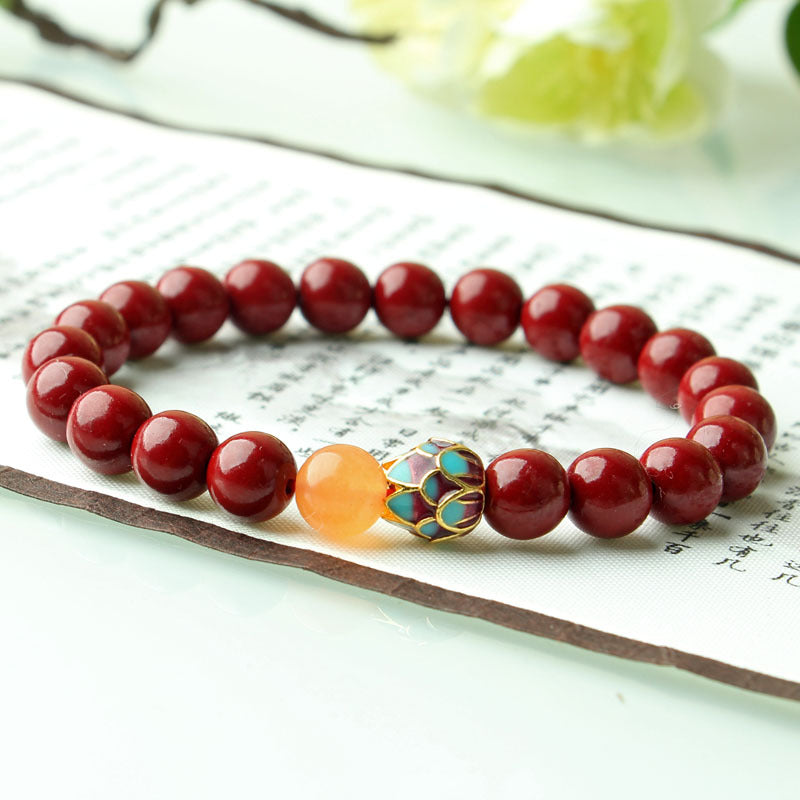 Women's Single Circle Multi Life Red Five Gods Of Bracelet