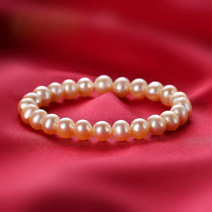 Women's Freshwater Pearl Korean Style Near Round Elegant Simple Series Holiday Bracelet
