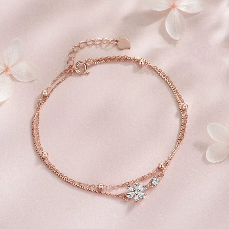Women's Fairy Cherry Blossom For Trendy Summer Light Luxury Minority Bracelet