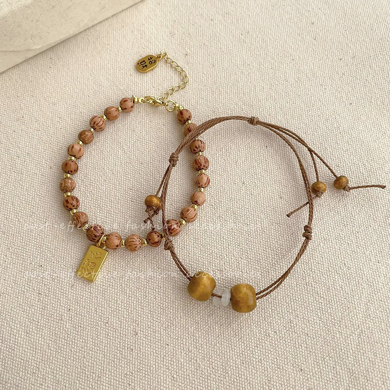 Women's Fortune Natural Stone Beaded For Light Bracelets