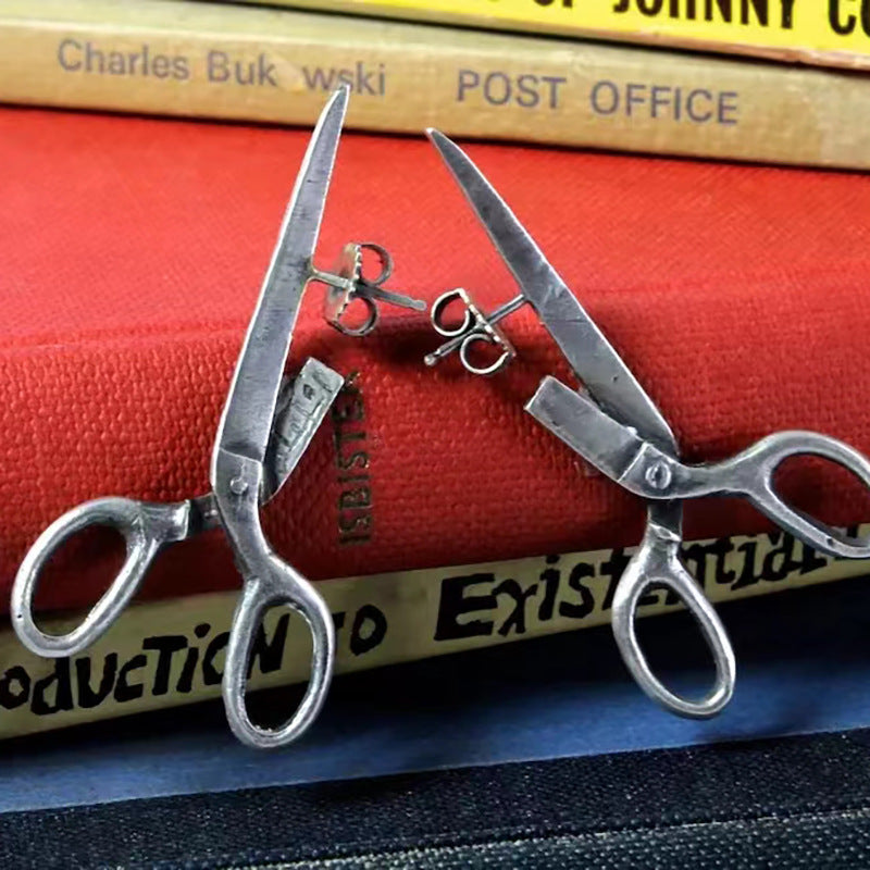 Fashion Retro Scissors Female Creative Personality Earrings