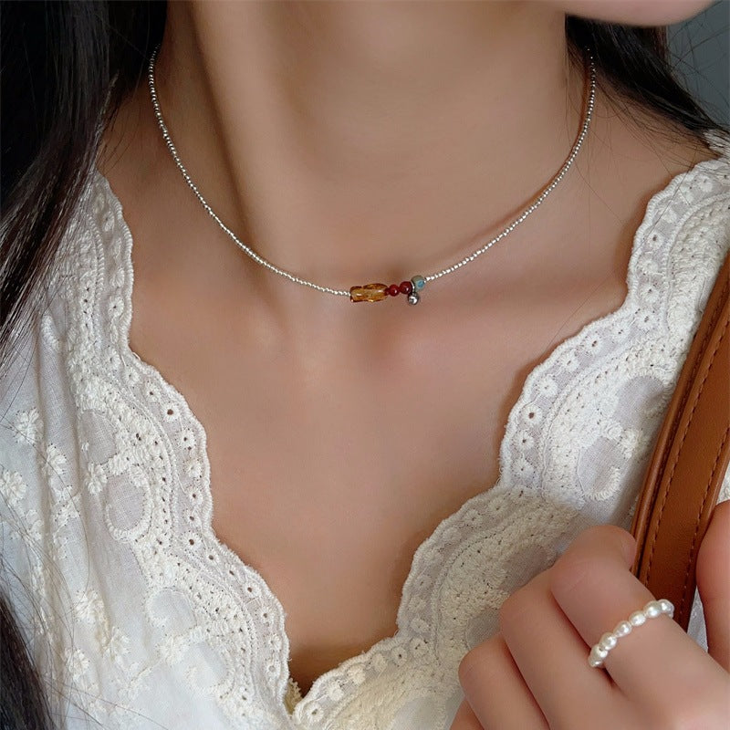 Beads Cold Fresh Retro Healing Clavicle Necklaces