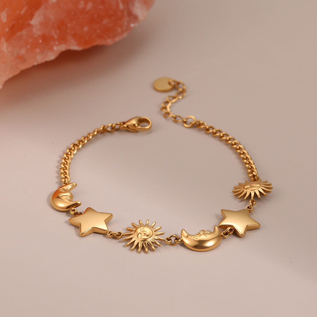 Women's Sun Moon Stainless Steel Light Luxury Bracelets