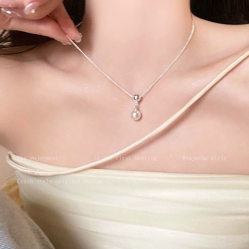 Women's Pearl Sweater Simple Temperament Entry Lux Necklaces