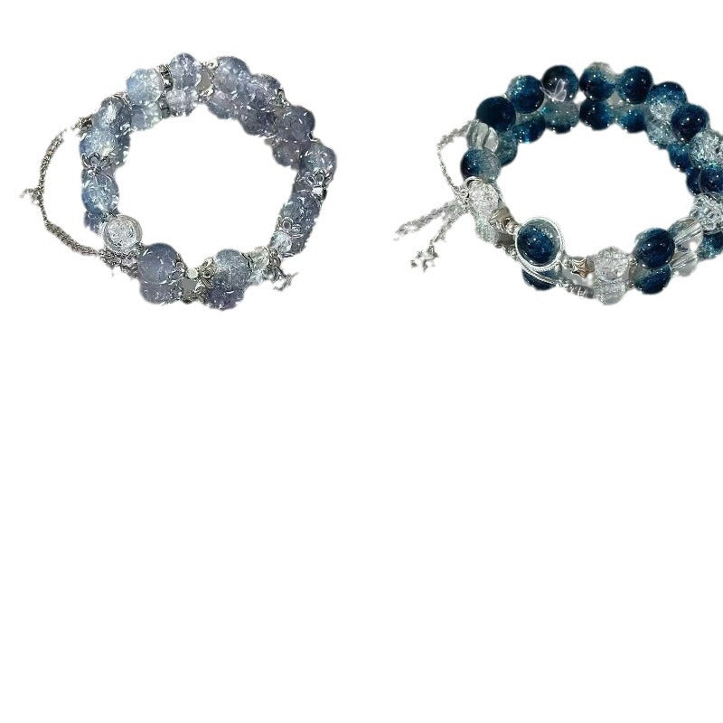 Style Hot Flower Glass Beaded Butterfly Female Fashion For Bracelet