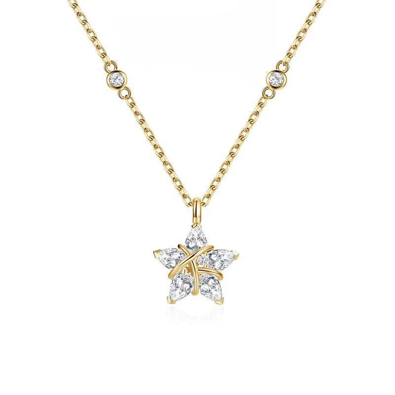 Copper Band Weaving Star Series Female Necklaces