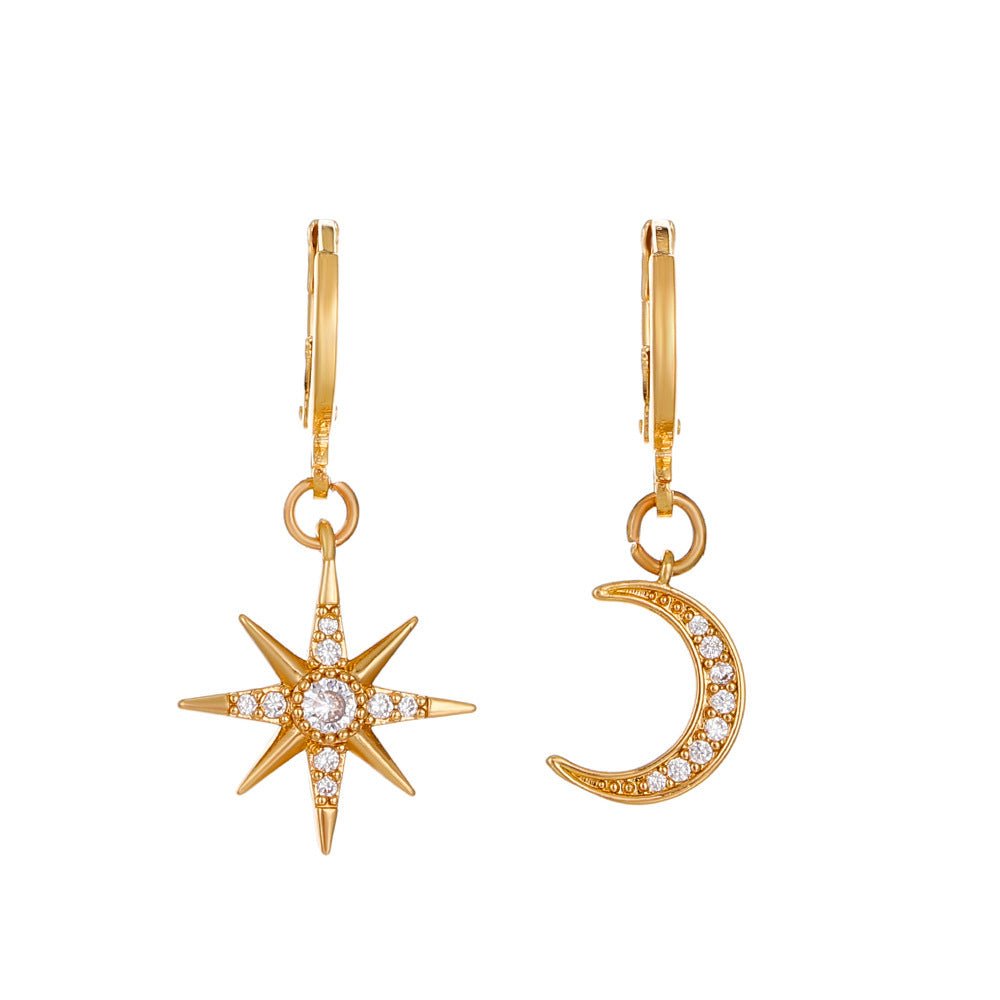 Elegant Charming Diamond Sun Moon Female Rings