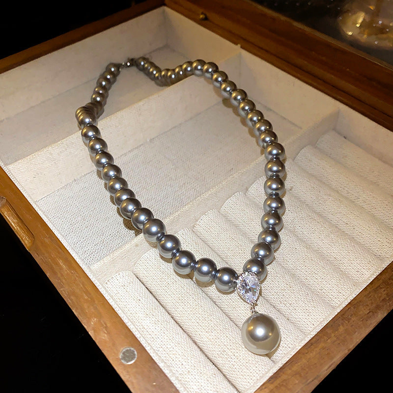 Pearl Twin Clavicle Chain Light Luxury Necklaces