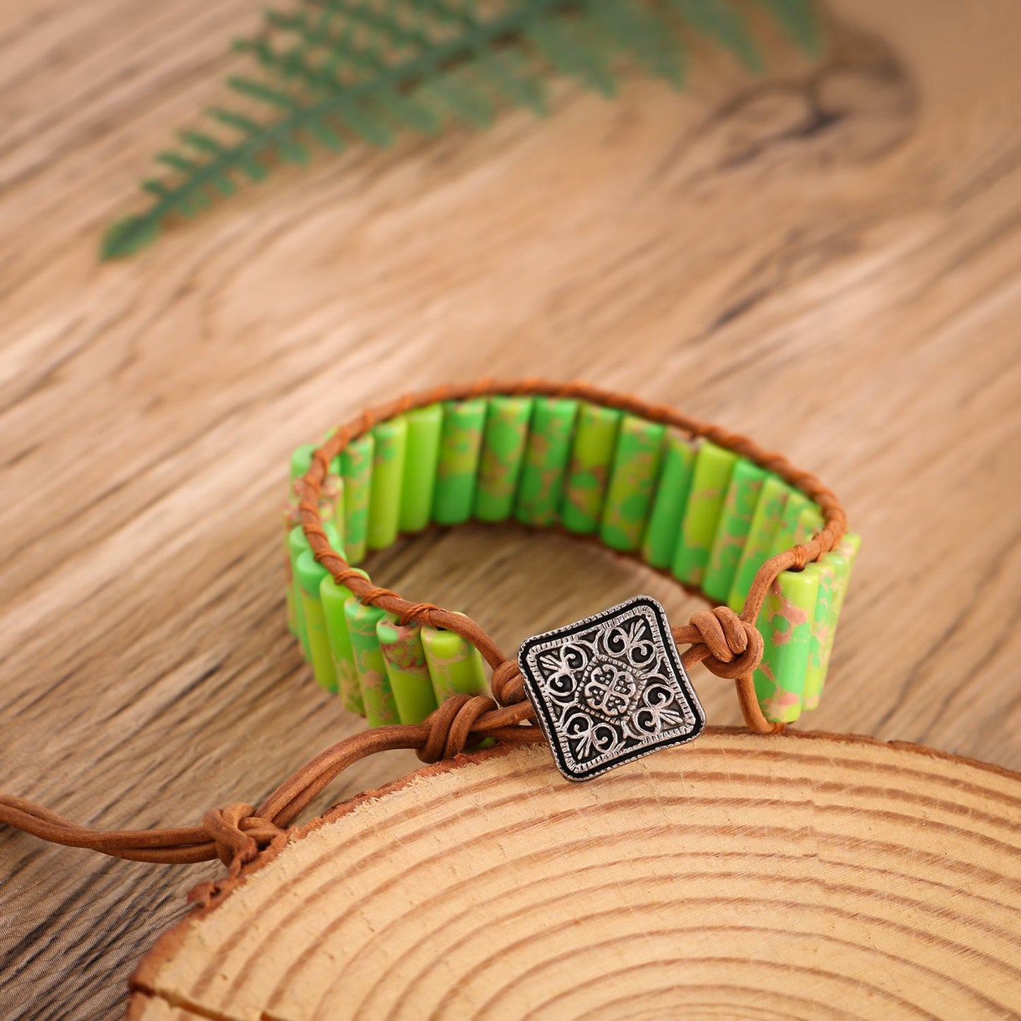 Imitation Handmade Woven Leather String Bohemian Bracelet
