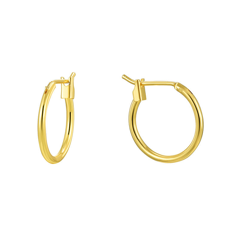 Women's Geometric Round Small Ear Gold-plated Cold Style Earrings