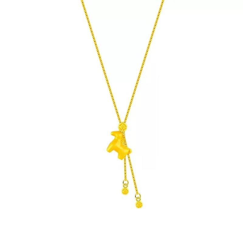 Women's Rich Zodiac Pony Light Luxury High-grade Red Heart Necklace