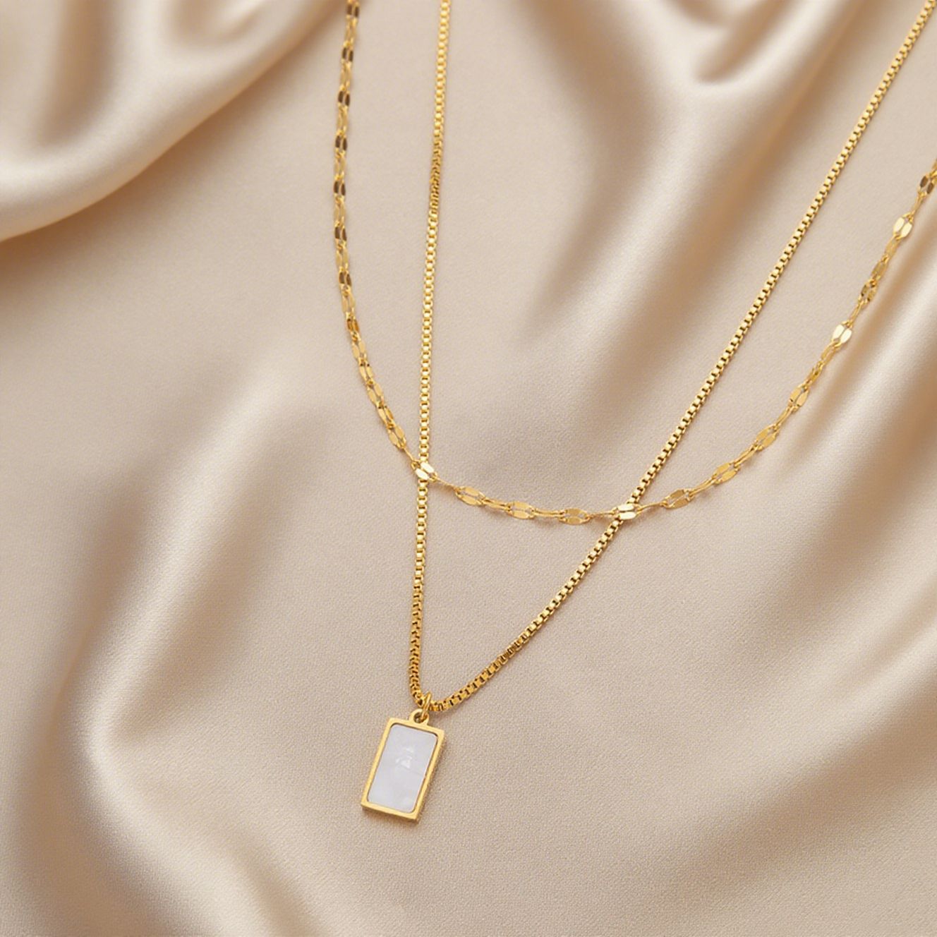 Titanium Female Like Flat Snake Hip Necklaces