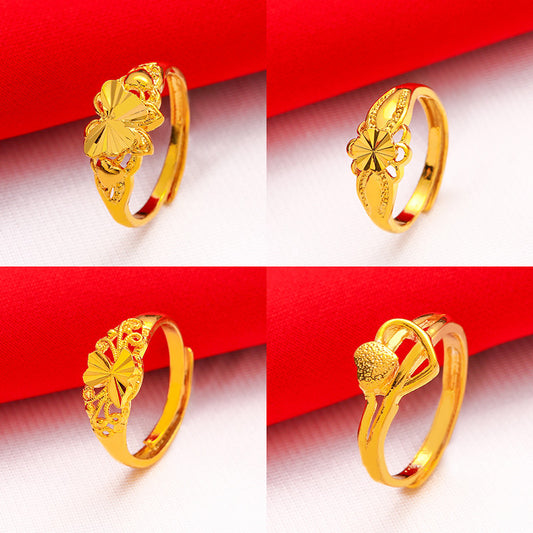 Women's Plated Simulation Gold Jewelry Rose Vietnam Rings