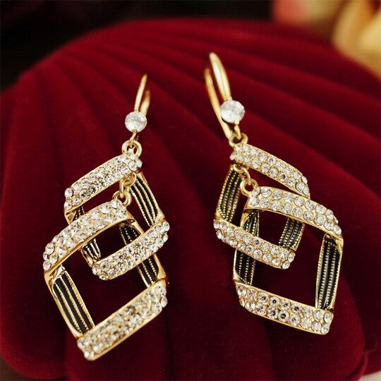 Water Drop Chinese Knot Butterfly Environmental Protection Female Niche Stud Earrings