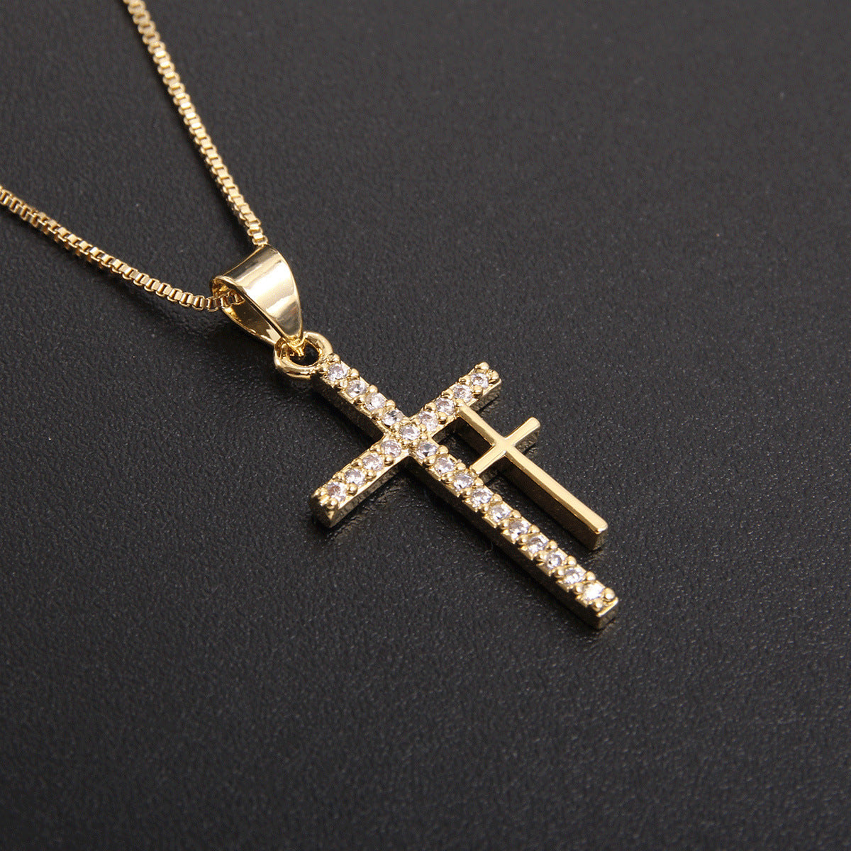 Women's & Men's Trendy Cross Zircon Artistic Retro Necklace