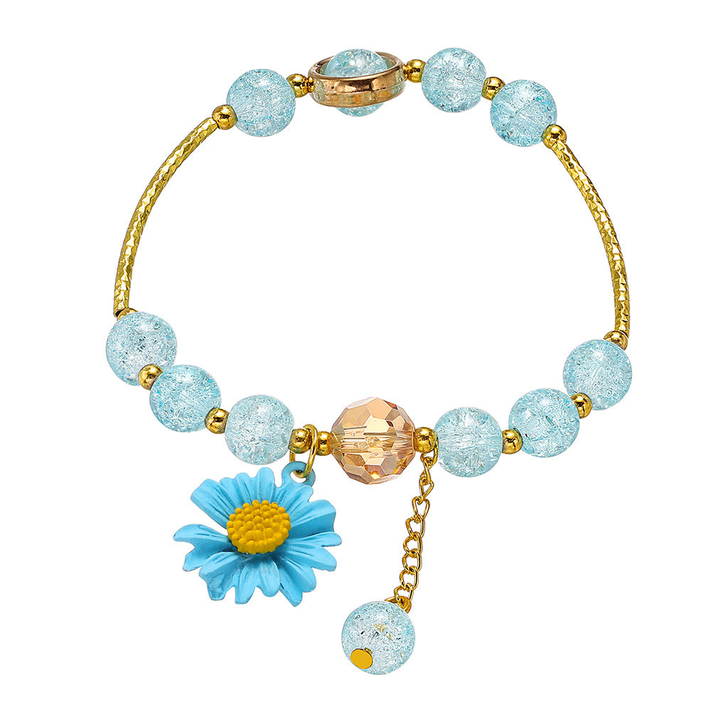 Children's Little Daisy Hot Flower Crystal Cartoon Bracelets