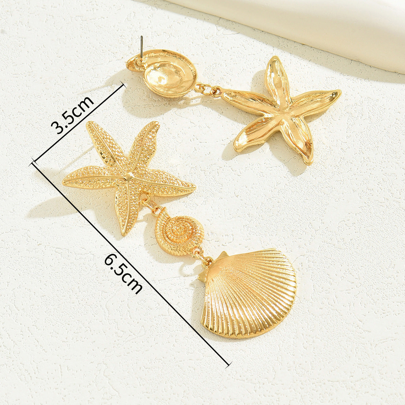 Women's Starfish Shell Design Ear Versatile High-grade Rings