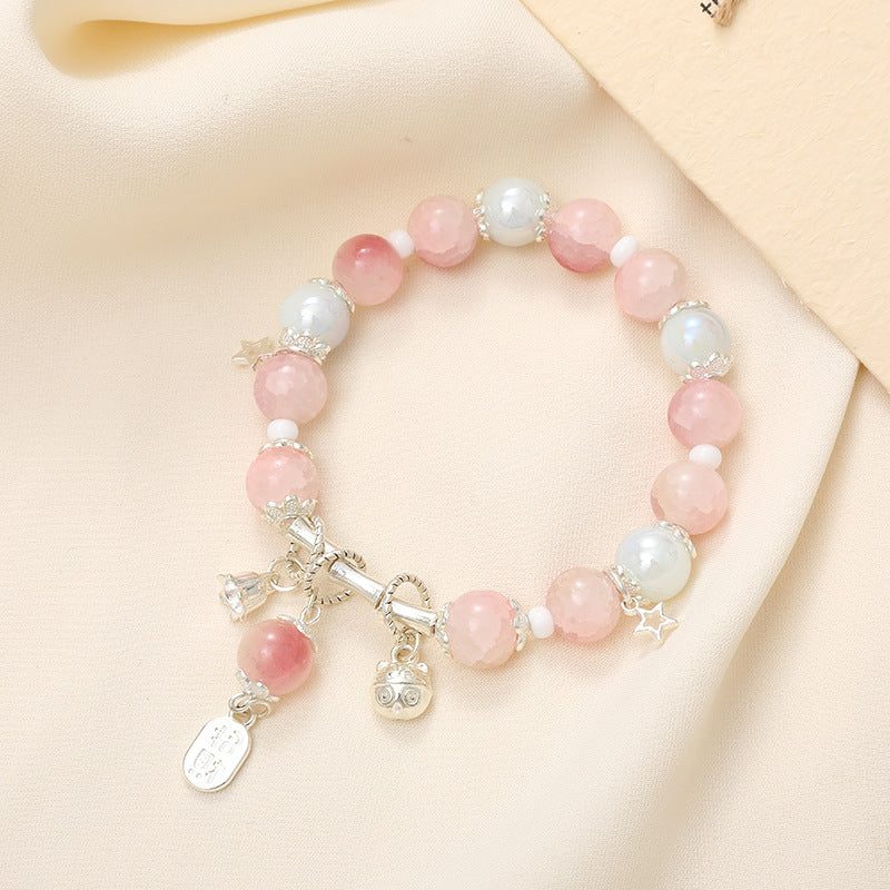 Graceful Crystal Super Moonstone Couple Girlfriends Bracelet