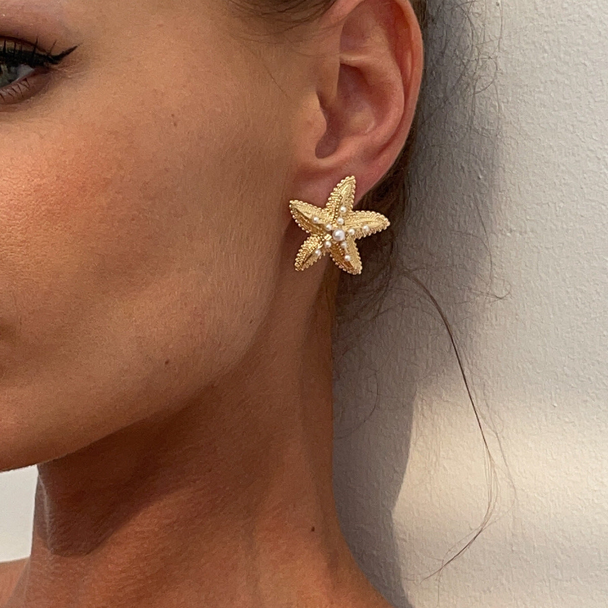 Exaggerated Star Ear Personality Vacation Beach Stud Earrings