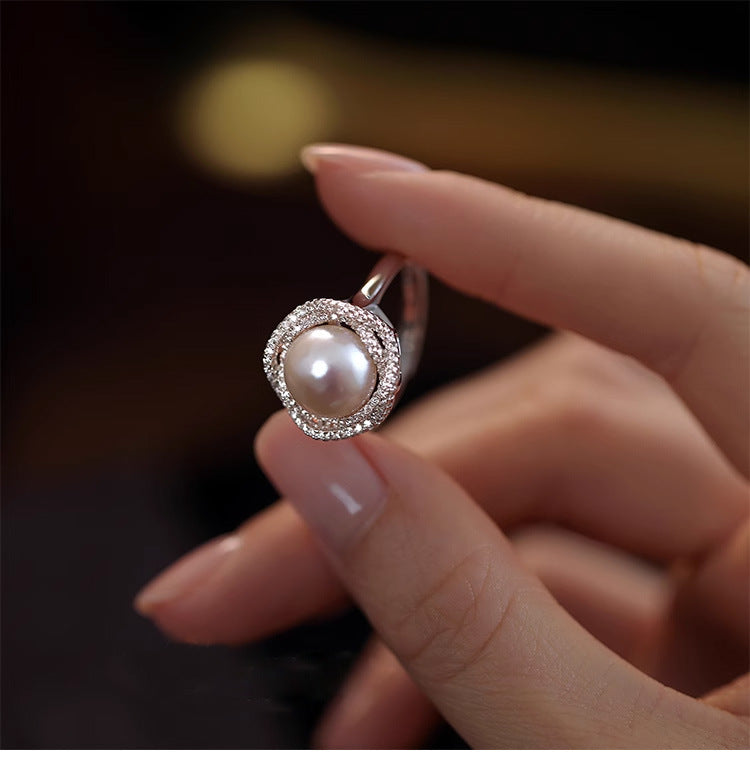 Zircon Female Niche Open Design Light Luxury High Sense Chinese Rings