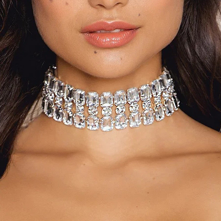 Women's Diamond Open High-grade Party Fashion Alloy Collar