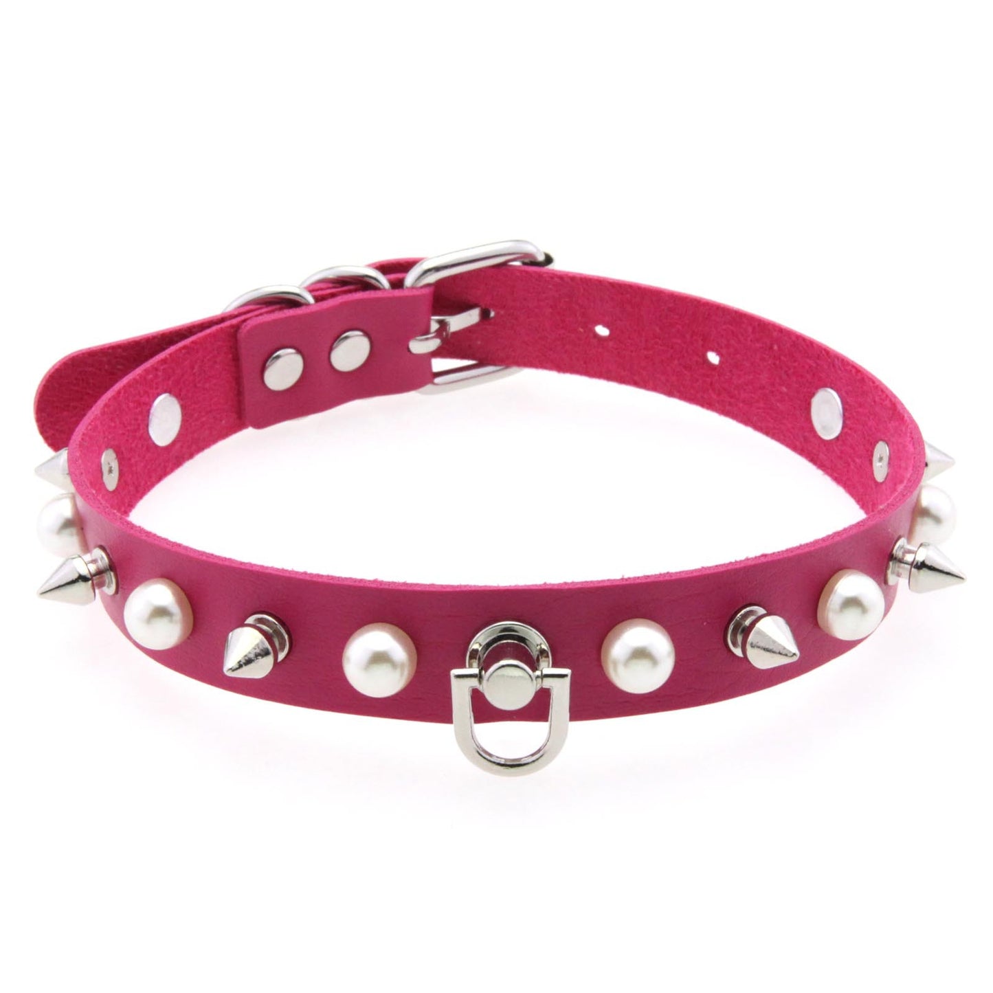 Nail Creative Imitation Pearl Rivet Buckle Clavicle Chain Sexy Collar