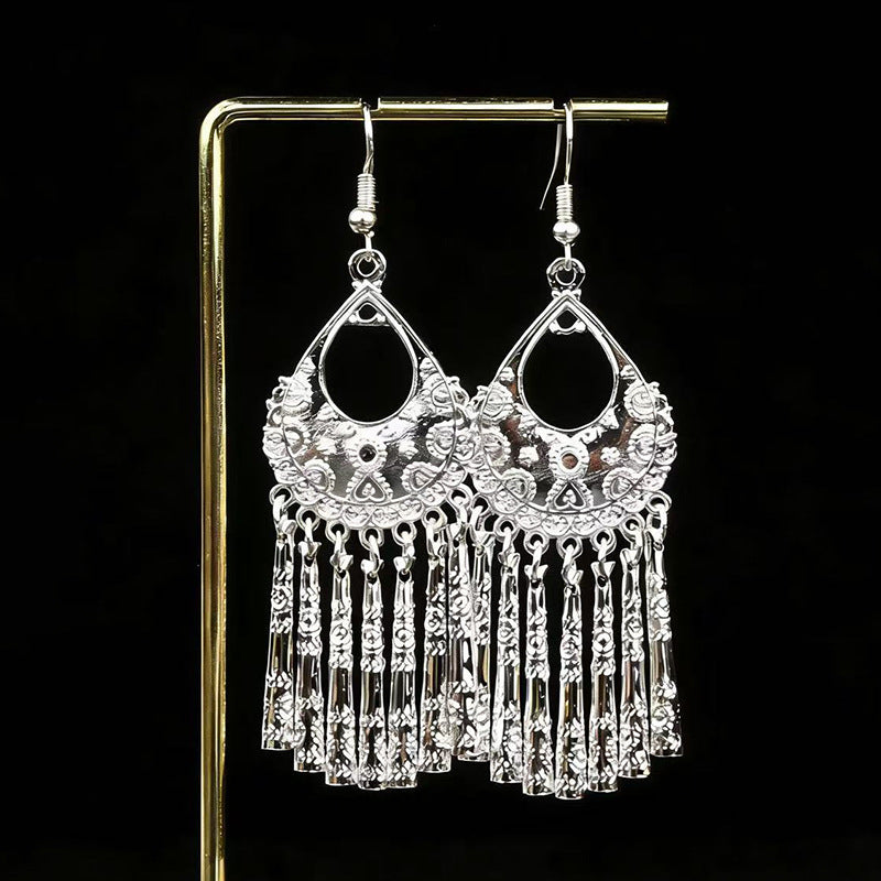 Ethnic Style Peacock Retro Ear Hook Earrings