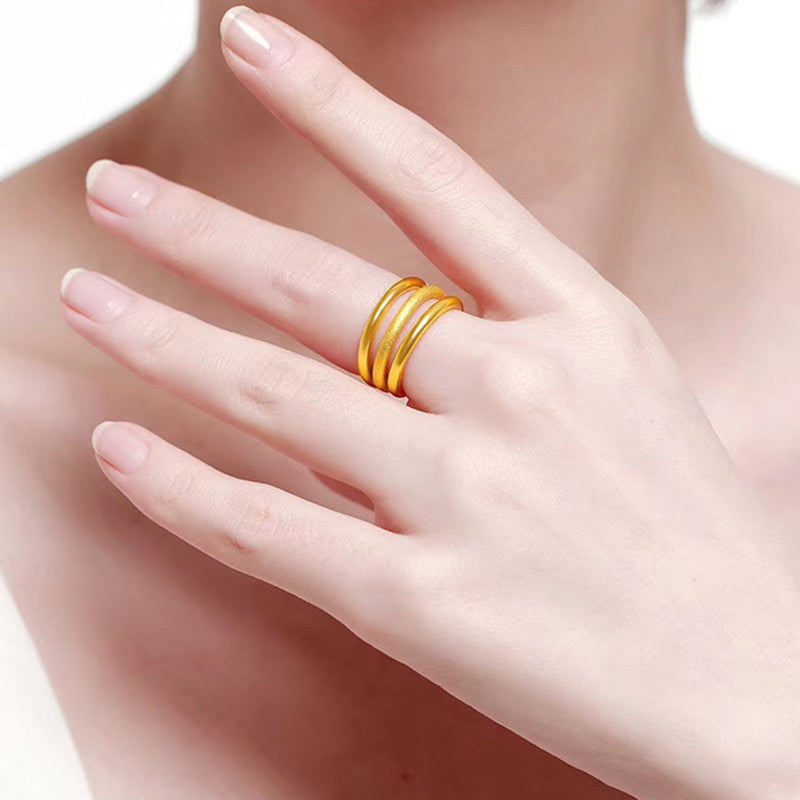 Stall Inheritance Ancient Style Gold Plated Rings