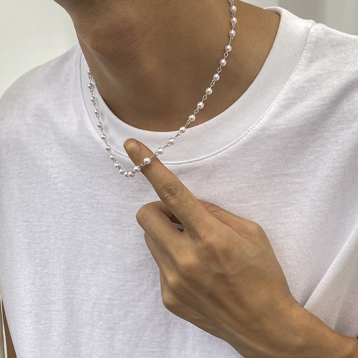 Men's Simple Style Double Layer Twisted Chain Necklaces