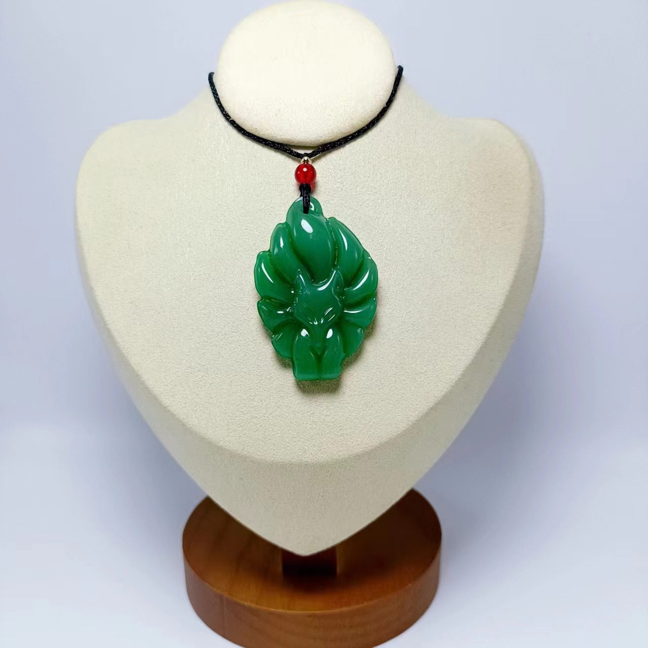 Women's & Men's Crystal Fox Obsidian Imitation Jade Long Sweater Pendants