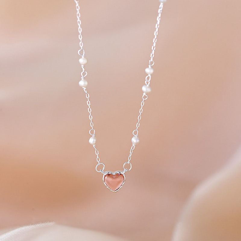 Love Pearl Female Light Luxury Minority Advanced Design Sense Sweet Necklaces