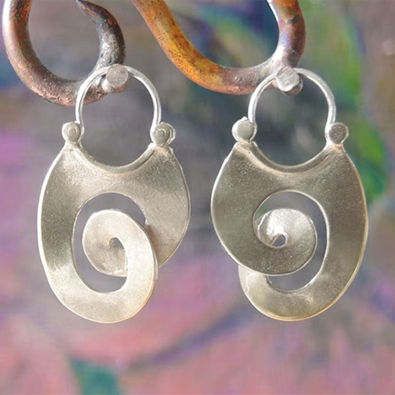 Gypsy Spiral Design Ear Vintage Geometric Earrings