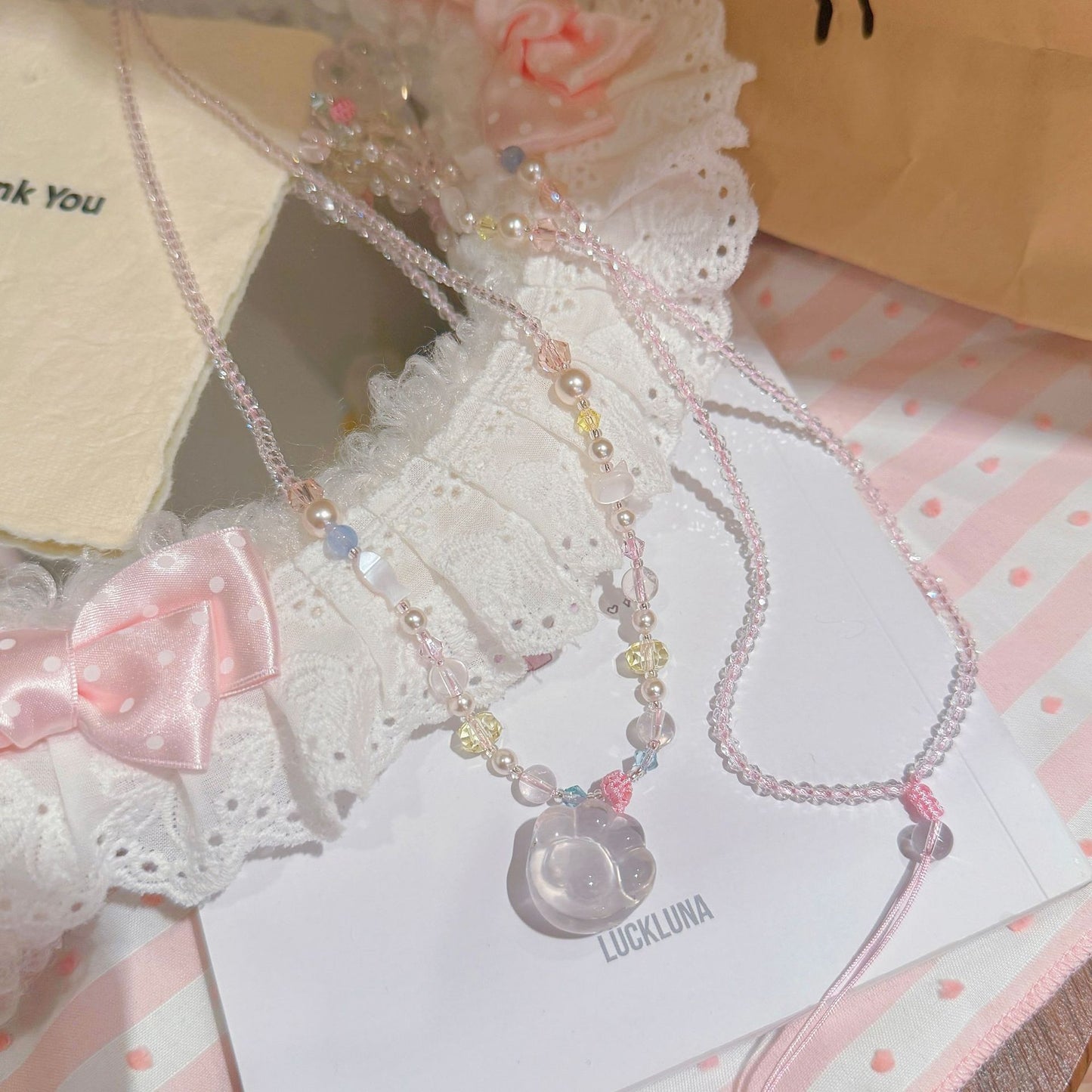 Crystal Series Light Luxury Minority High Sense Indie Sweet Cute Necklaces