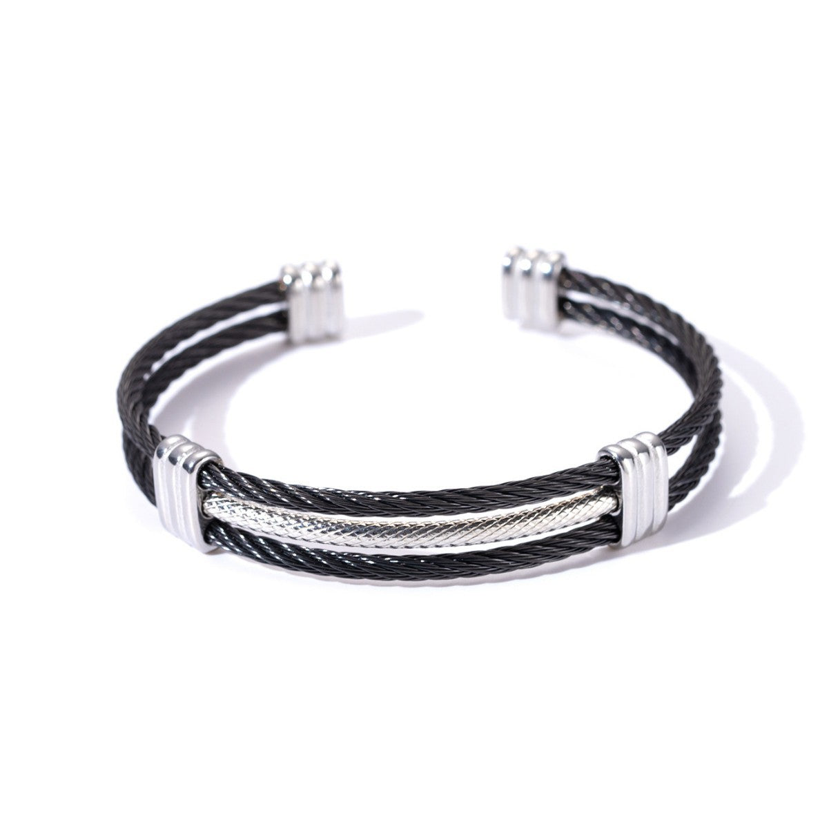 Wire Rope Elastic Stainless Simple Woven Bracelets
