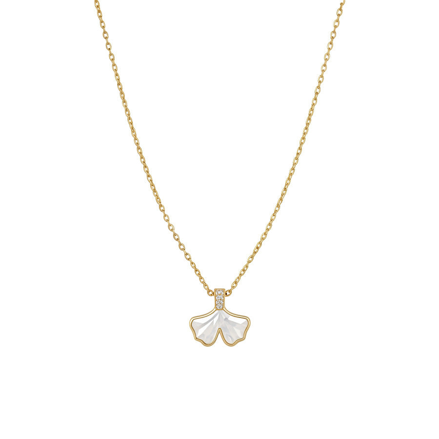 Zircon Fritillary Leaf Simple Exquisite Elegant Clavicle Chain Niche High Necklaces