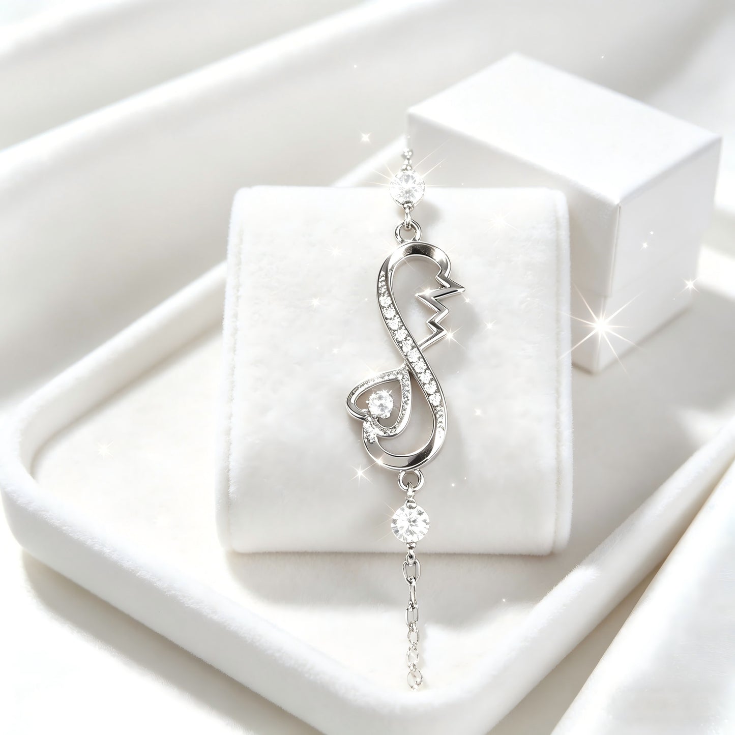 Clavicle Chain Adjustable Fashion Personality Commuter Copper Zircon Jewelry Set
