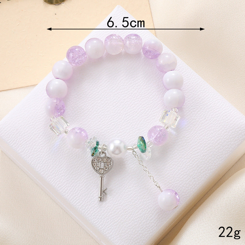 Graceful Crystal Super Moonstone Couple Girlfriends Bracelet