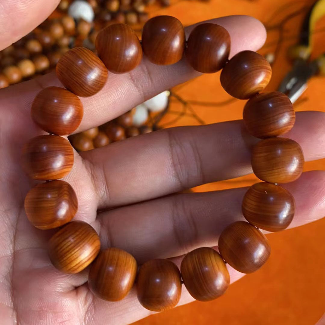 Thuja Round Beads Handmade Wooden Cultural Artifact Bracelet