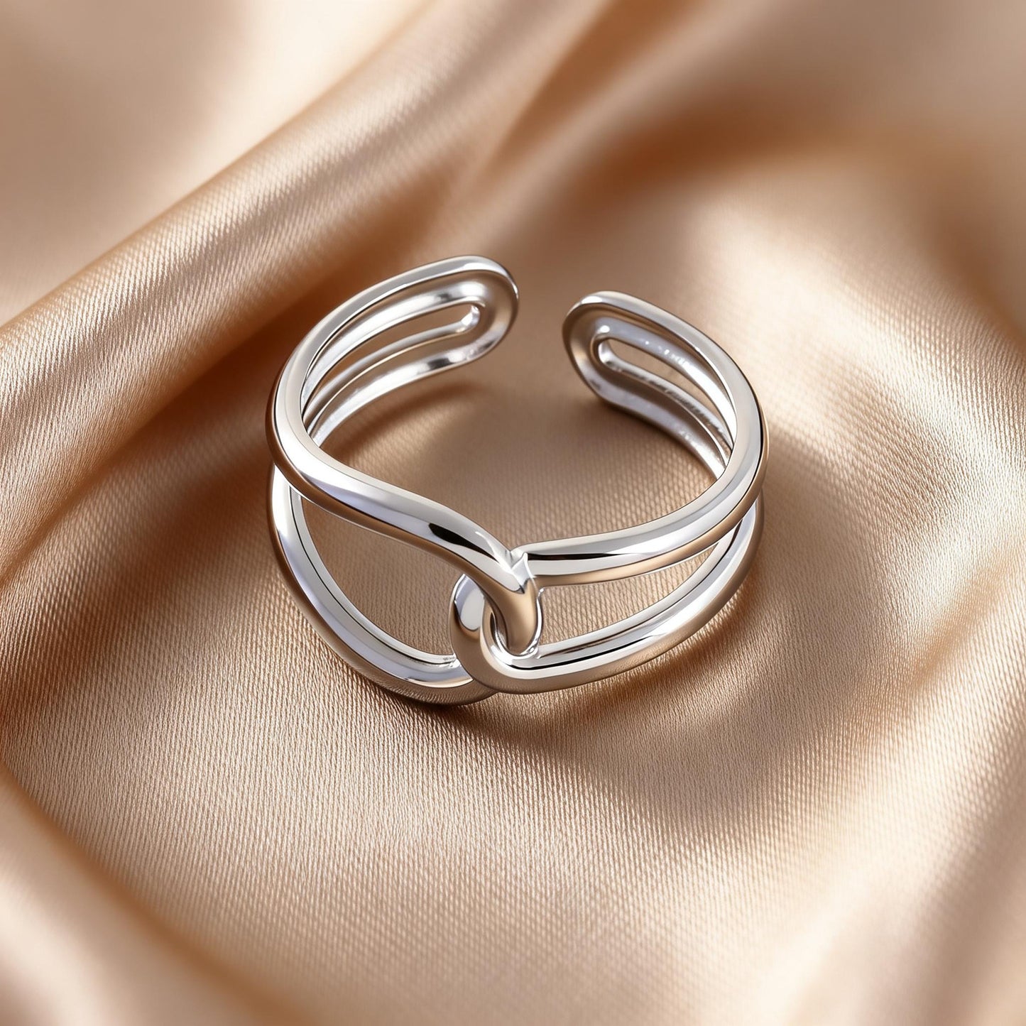 Steel Open-end Niche High-grade Fashion Trend Affordable Luxury Style Ring