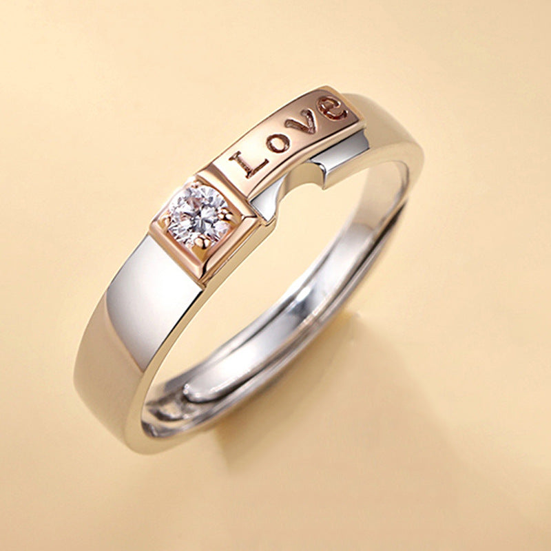 Gold Couple Female Trend Open-end Personality Rings