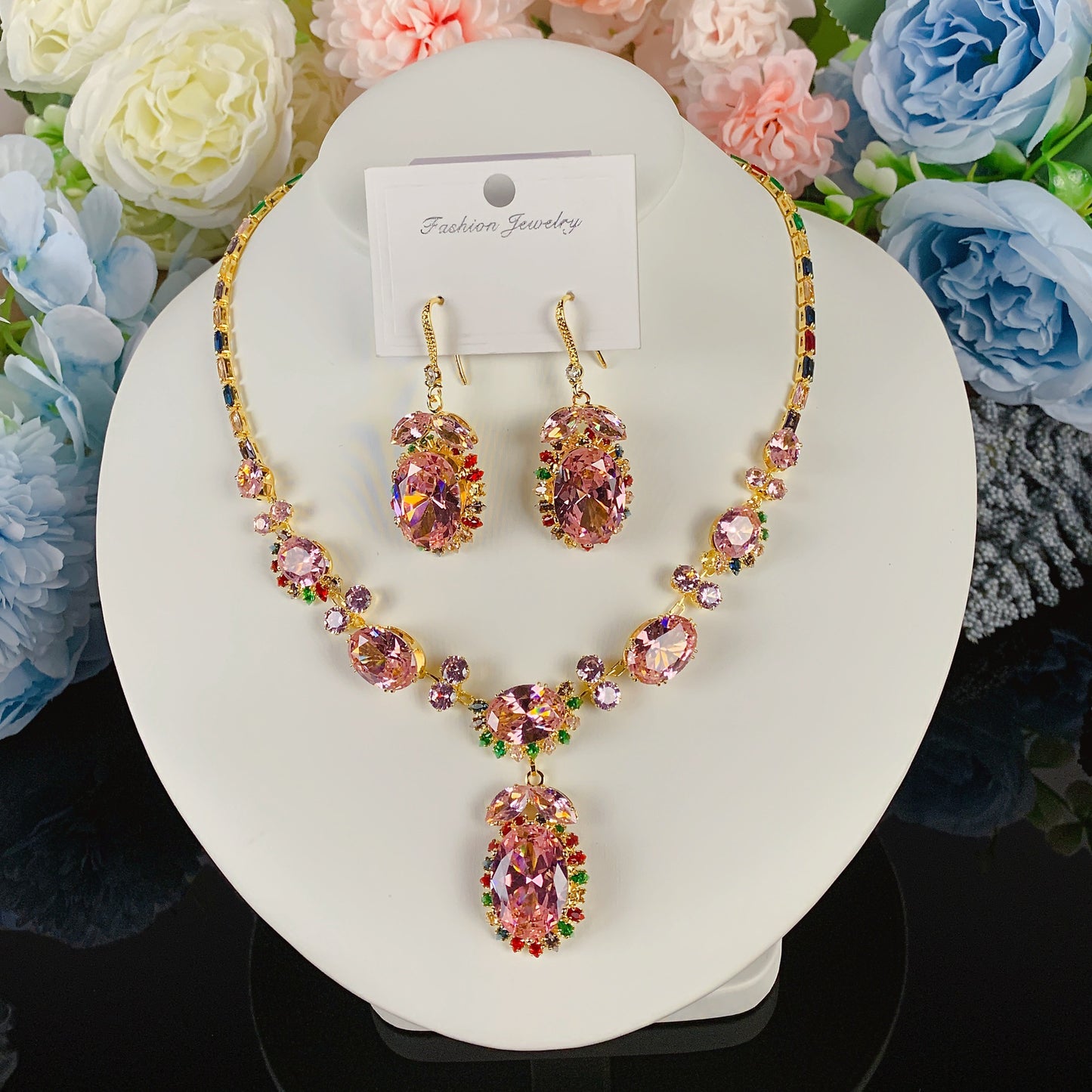 Luxury Light Elegant Zircon Bridal Classic Necklaces