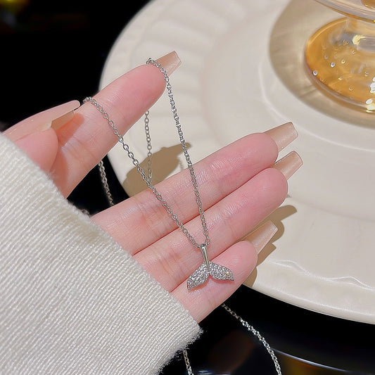 Women's Luxury Titanium Steel Clavicle Chain Niche Design Fishtail Simple Necklaces