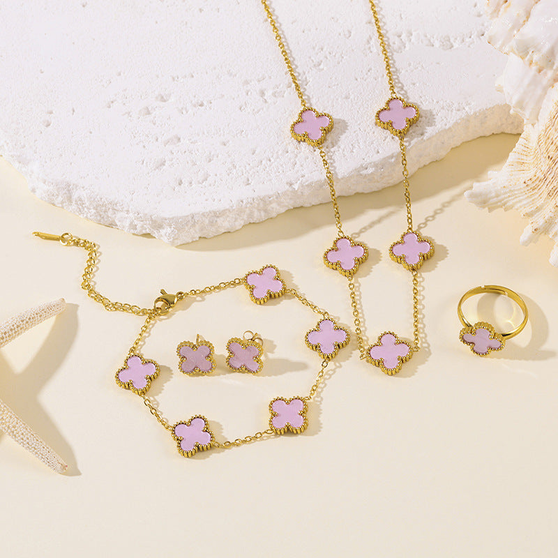 Version Clover Ear Lucky Pork Belly Necklaces