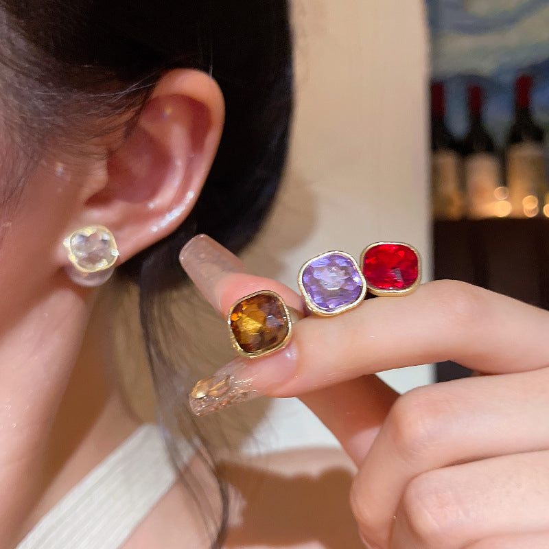 Women's For Light Luxury Minority Advanced Feeling Crystal Earrings