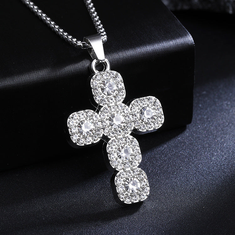 Women's & Men's Baroque Cross Hip Hop Versatile Sweater Chain Pendants