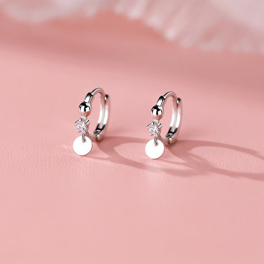 Women's Rhinestone Round Ear Clip Design Sense Niche High Fashion Earrings