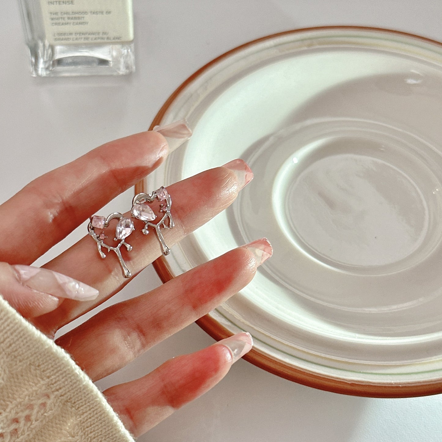 Love Heart Female Niche Advanced Design Temperament Rings