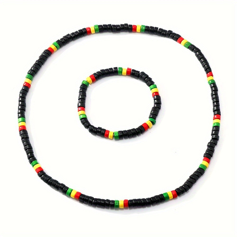Men's Red Green Yellow Black Simple Fashion Personality Design Necklaces