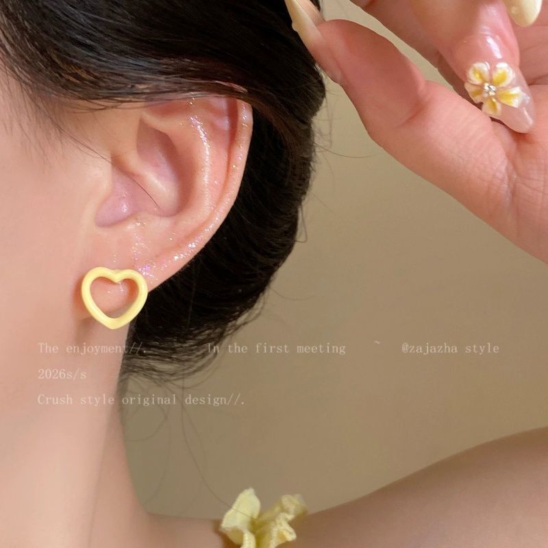Women's Dopamine Colored Loving Heart For Simple Sweet Super Nice Rings